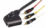 Rexant Шнур SCART Plug - 3RCA Plug с переключателем 17-1354