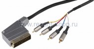 Rexant Шнур SCART Plug - 4RCA Plug 3 М 17-1424