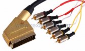 Rexant Шнур SCART Plug - 6RCA Plug 1.5М 17-1522