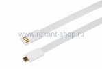 Rexant USB кабель microUSB, плоский силиконовый шнур 18-4280