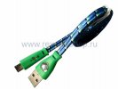 Rexant USB кабель светящиеся разъемы для micro USB шнур шелк 18-4257