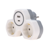 Rexant 11-1253 Двойник электрический (разветвитель) 16А с/з + USB-A + USB-C