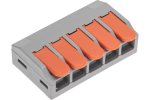 Rexant 07-5273-5 Универсальная клемма СМК 222-615/221-615, 5-проводная серая 0,5-4/6 мм²