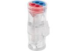 Rexant 07-5243-5 Экспресс-клемма СМК 2273-2x2R проходная разъемная 2 полюса 2х2-проводная 0,5-2,5мм²