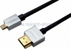 Rexant Шнур HDMI - micro HDMI gold 1.5М Ultra Slim 17-6723