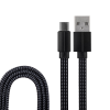 Rexant 18-1872 USB кабель USB Type-C, черный текстиль, 1 метр (плоский шнур)