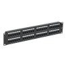 Rexant 02-0232 Панель коммутационная с кабельными органайзерами 19", 2U, 48 портов, RJ-45, CAT 6