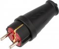 Rexant 111-200 Вилка влагозащищенная прямая КОМПАКТ, с/з, 16А, IP44 каучук