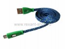 Rexant USB кабель светящиеся разъемы для iPhone 5/6/7 18-4259