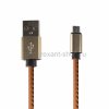 Rexant USB кабель microUSB, шнур в кожаной оплетке 18-4231-9