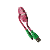 Rexant 18-4256 USB кабель светящиеся разъемы microUSB шнур шелк плоский1М
