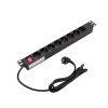 Rexant 04-0309 Блок розеток 19", 1U, 10А, 8 розеток