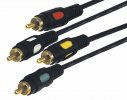 Rexant Шнур 4RCA Plug - 4RCA Plug 1.5М (GOLD) , 17-0312