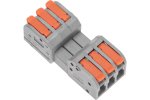 Rexant 07-5263-5 Клемма СМК 222-423R проходная разъемная 3 полюса серая 0,2-2,5/4мм²