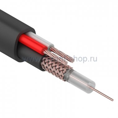 Фотография товара 'Rexant Кабель для видеонаблюдения KBK-П-1,5 + 2x0,50ммІ 01-4013'