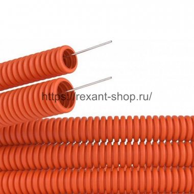 Фотография товара 'Rexant Труба гофрированная из ПНД с зондом ? 20 мм 28-0020-5'