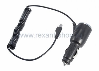 Фотография товара 'Rexant Автозарядка в прикуриватель microUSB 16-0245'