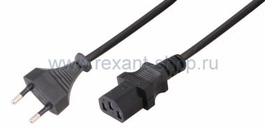 Фотография товара 'Rexant Сетевой шнур плоская вилка 0.75 м2 1.8М 11-1141'