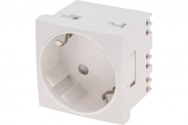 Фотография товара 'Rexant 11-8977 Розетка электрическая 45x45, CEE 7/4, 2K+3, 16A, белая'