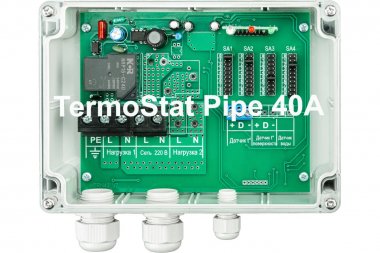Фотография товара 'Rexant 51-0841 Терморегулятор TermoStat Pipe 40A IP65'