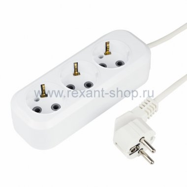 Фотография товара 'Rexant Удлинитель 3 гнезда с заземлением 11-9501'