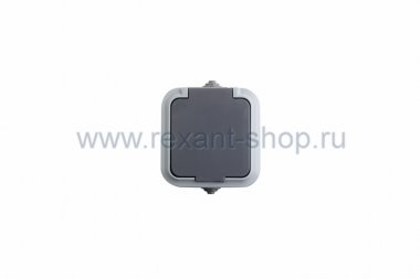 Фотография товара 'Rexant Розетка штепсельная с заземляющим контактом влагозащищенная для открытой установки 78-0524'