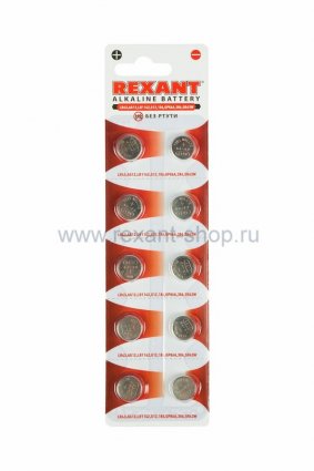 Фотография товара 'Rexant Батарейка LR43,AG12,LR1142,G12,186,GP86A,386,SR43W 30-1029'