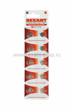 Фотография товара 'Rexant Батарейка LR45,AG9,LR936,G9,194,GP94A,394,SR936W 30-1032'