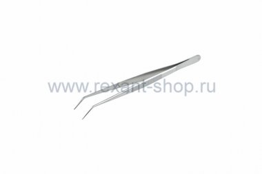 Фотография товара 'Rexant Пинцет изогнутый, узкий, фиксатор, рифленый 12-0355'