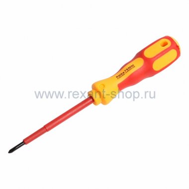 Фотография товара 'Rexant Отвертка " Электрика " PH0 X 75 мм 12-4715'