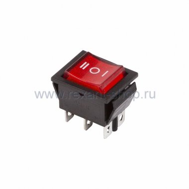 Фотография товара 'Rexant Выключатель клавишный 250V 15А (6с) 36-2390'