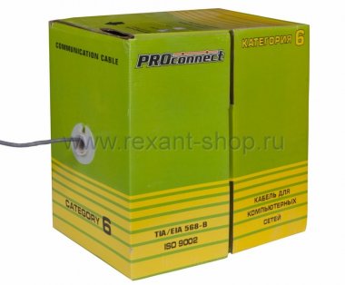 Фотография товара 'Rexant Кабель UTP 4PR 23AWG CAT6 305м 01-0051'