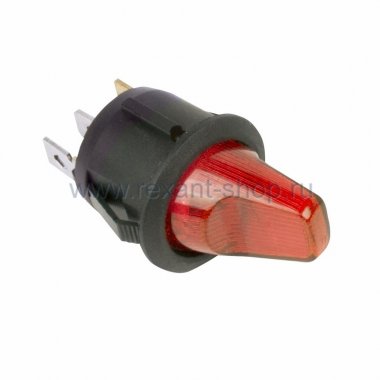 Фотография товара 'Rexant Выключатель клавишный круглый 12V 16А (3с) 36-2590'