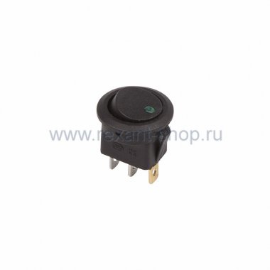 Фотография товара 'Rexant Выключатель клавишный круглый 12V 16А (3с) 36-2583'