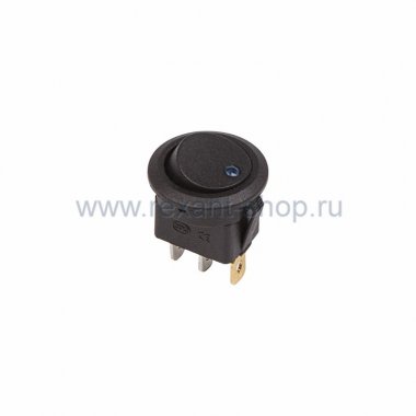 Фотография товара 'Rexant Выключатель клавишный круглый 12V 16А (3с) 36-2581'