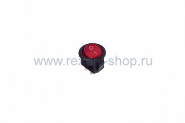 Фотография товара 'Rexant Выключатель клавишный круглый 250V 6А (2с) 36-2511'