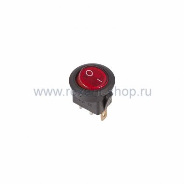 Фотография товара 'Rexant Выключатель клавишный круглый 250V 6А (3с) 36-2570'