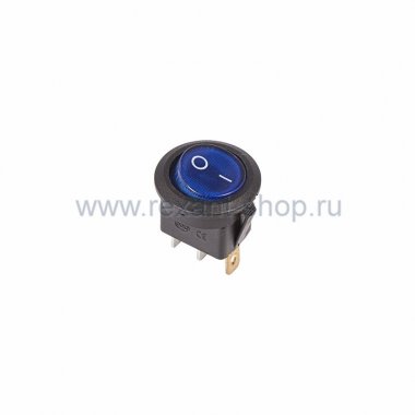 Фотография товара 'Rexant Выключатель клавишный круглый 250V 6А (3с) 36-2571'