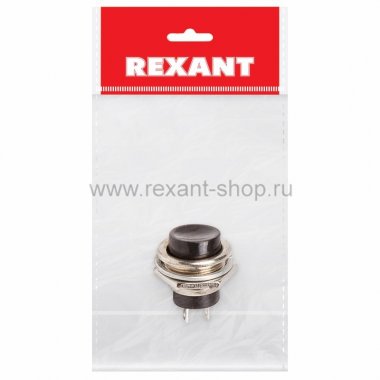 Фотография товара 'Rexant Выключатель-кнопка металл 220V 2А (2с) 36-3350-1'