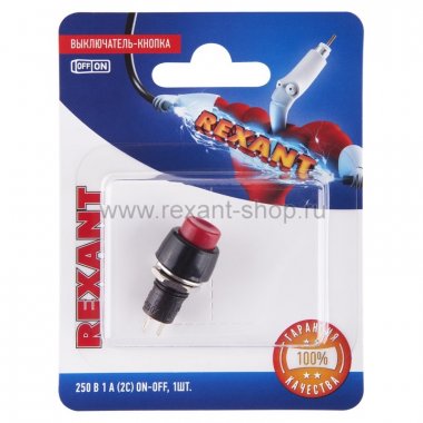 Фотография товара 'Rexant Выключатель-кнопка 250V 1А (2с) 06-0317-A'