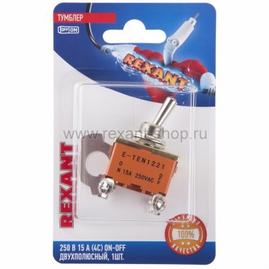 Фотография товара 'Rexant Тумблер 250V 15А (4c) 06-0326-B'