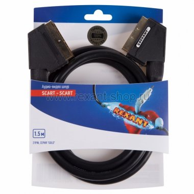Фотография товара 'Rexant Шнур SCART - SCART (21pin) 06-3075'