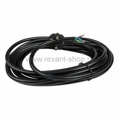 Фотография товара 'Rexant Шнур сетевой, евровилка угловая - без розетки 11-1119-9'