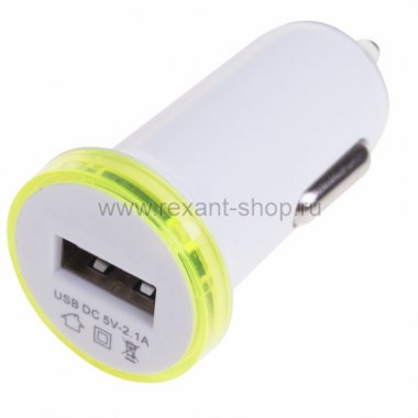 Фотография товара 'Rexant Автозарядка в прикуриватель USB (АЗУ) 18-1937'