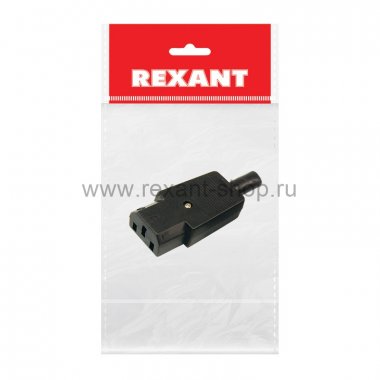 Фотография товара 'Rexant Сетевой штекер на шнур (пакет БОПП) , 11-0004-9'
