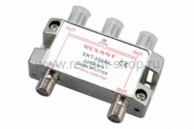Фотография товара 'Rexant ДЕЛИТЕЛЬ ТВ краб 5-2500 МГц 05-6203'