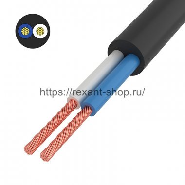 Фотография товара 'Rexant Провод соединительный ПВС 2x1,5 мм?, 01-8033-50'