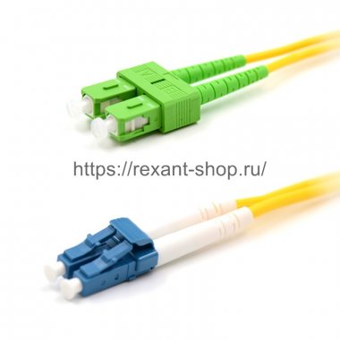 Фотография товара 'Rexant Патч-корд оптический переходной (SM), 9/125 (OS2), LC/UPC-SC/APC, (Duplex), PVC, 50-2473-1'