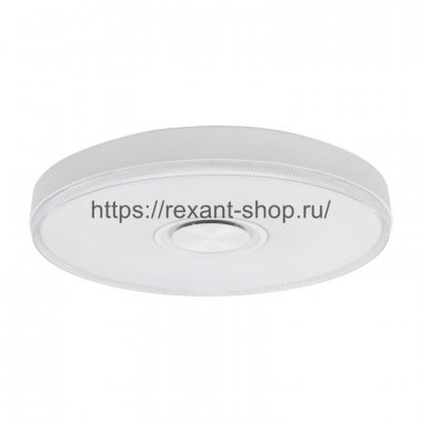 Фотография товара 'Rexant Светильник настенно-потолочный Fobos Melody 2700-6500 K RGB Bluetooth Sound с пультом и APP LED, 624-002'