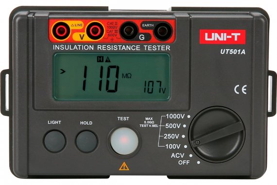 Фотография товара 'Rexant 13-0043 Измеритель сопротивления изоляции UNI-T UT501A'